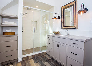 Modern farmhouse bathroom design and renovation - Total Living Concepts barrie ontario